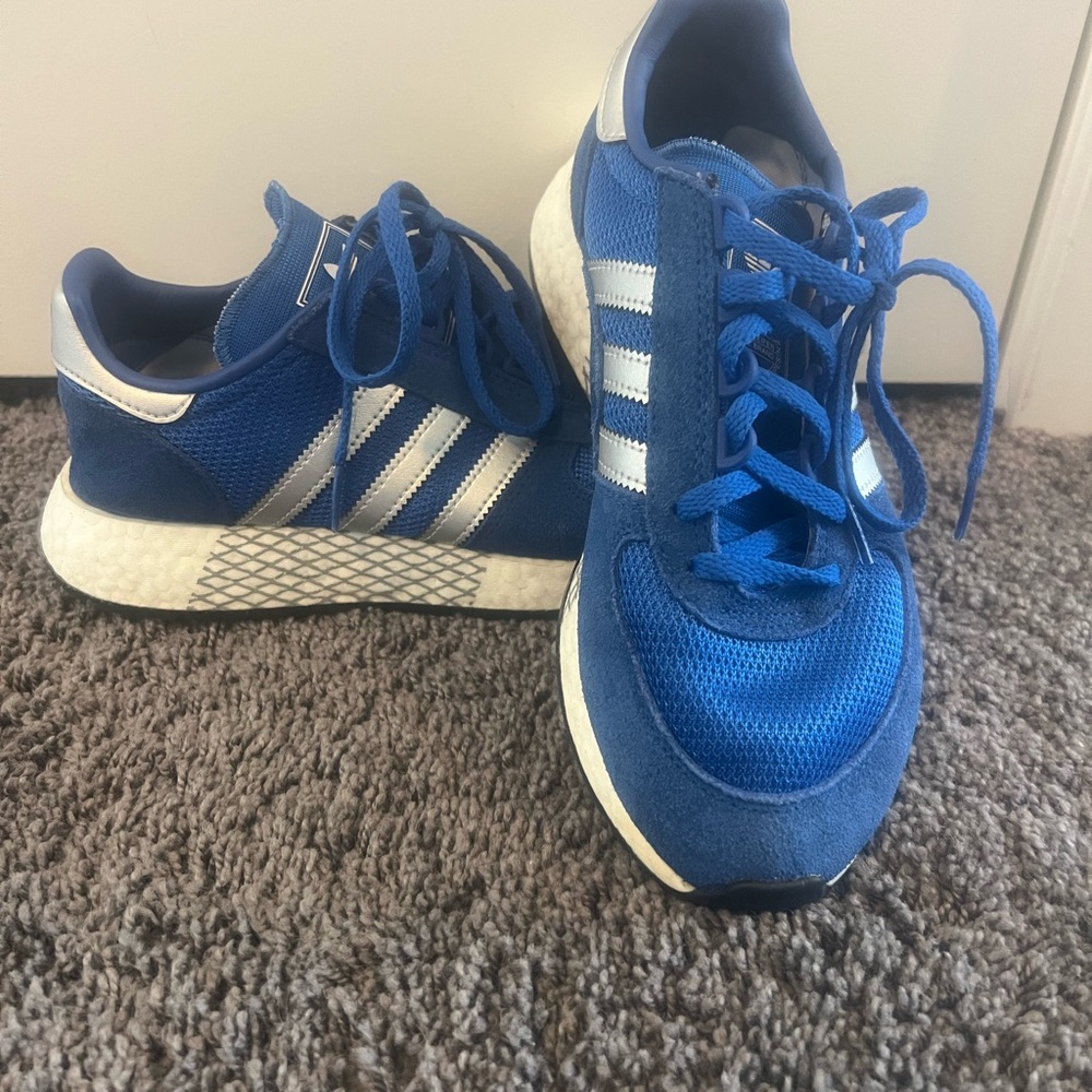 adidas Blue Mesh and Suede Casual Sneaker